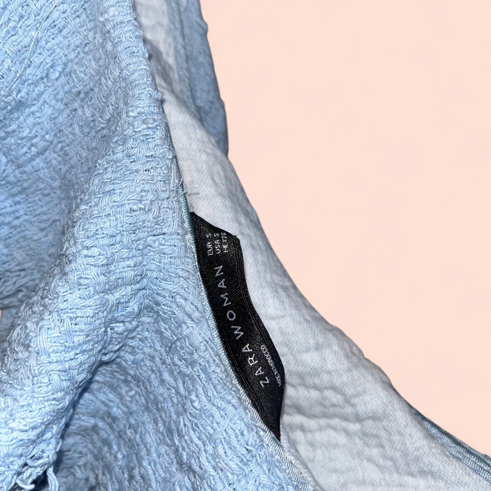 Zara Cropped Top with Ruffled Neckline - Picture 3 of 8